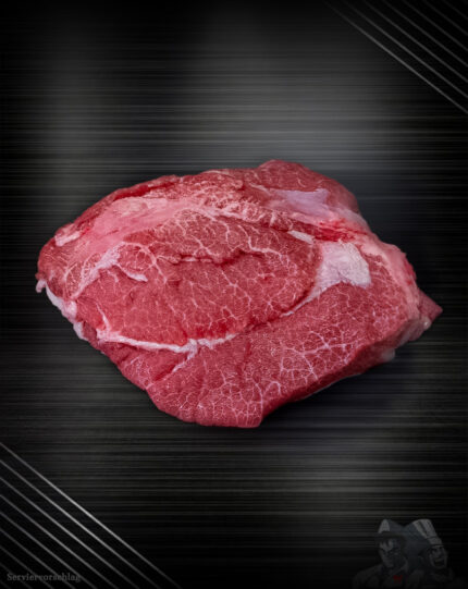 Fläminger Kalbsbäckchen aus Berlin-Brandenburg auf Metallplatte roh