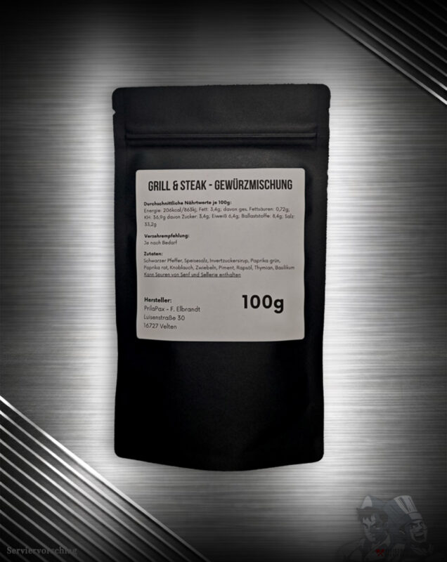 FuK Pfeffer & Flamme Steakpfeffer - Grill- und Steak Gewürzmischung von Fleischer und der Koch Zutatenliste