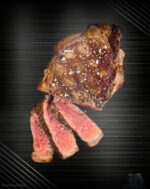 Aufgeschnittenes Roastbeef Creekstone Farms USA mit rosafarbenem Kern