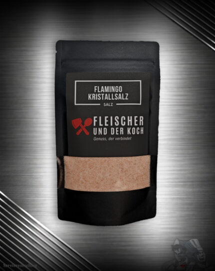 Rosa Natursalz in Kristallform, FuK Flamingo-Kristallsalz, in einer wieder verschließbaren Tüte
