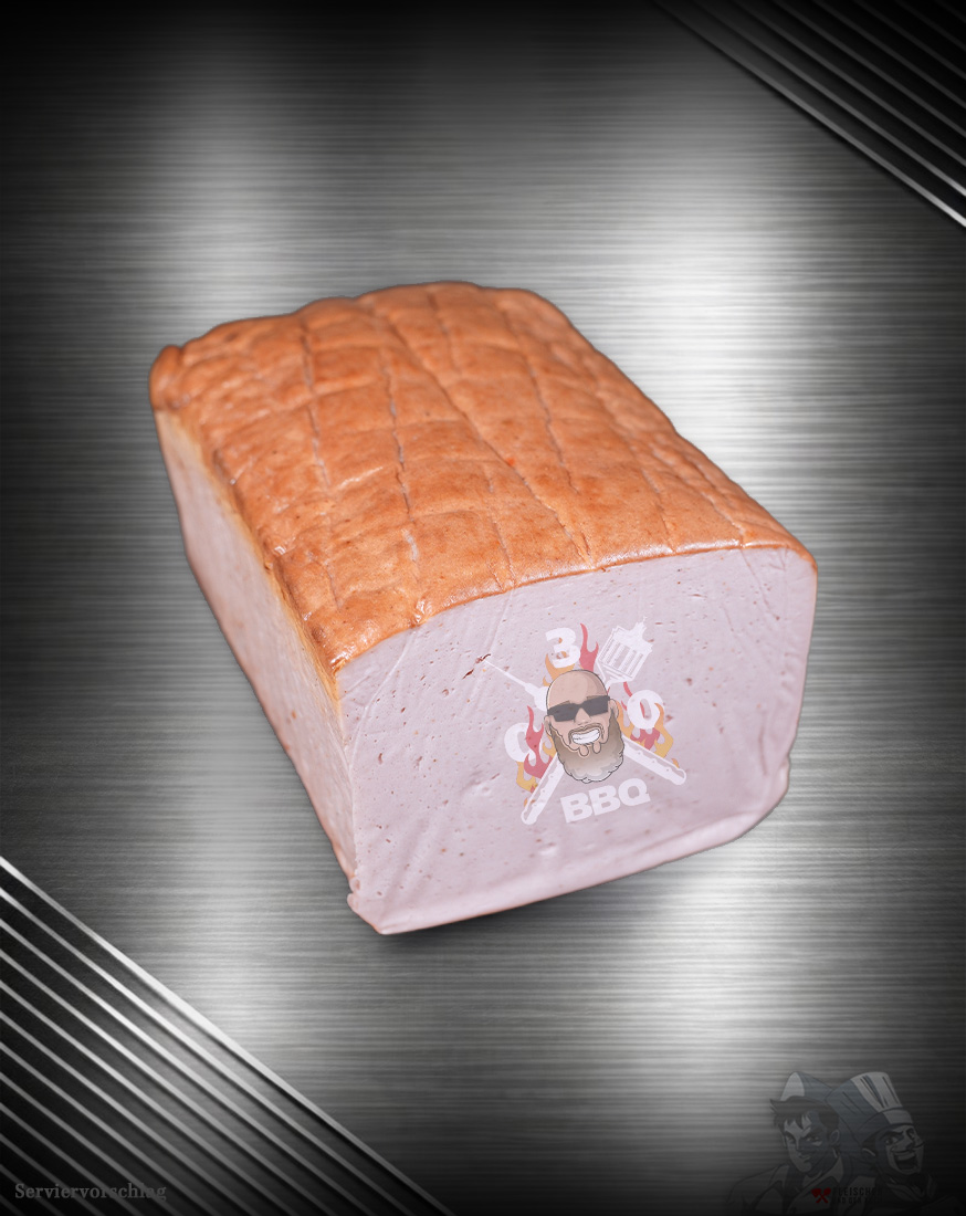 030BBQ-XXL-Fleischziegel-vom-regionalen-Duroc-Schwein 030BBQ XXL Fleischziegel vom regionalen Duroc-Schwein im Rohzustand mit gleichmäßiger Struktur und feiner Fleischfarbe.