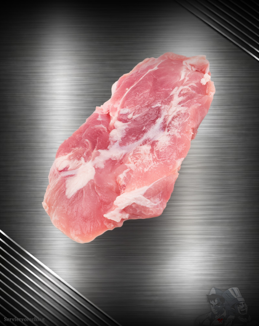 Kachelfleisch vom regionalen Duroc-Schwein Kachelfleisch vom Duroc-Schwein – fein marmoriertes Spidersteak, regional, schockgefrostet