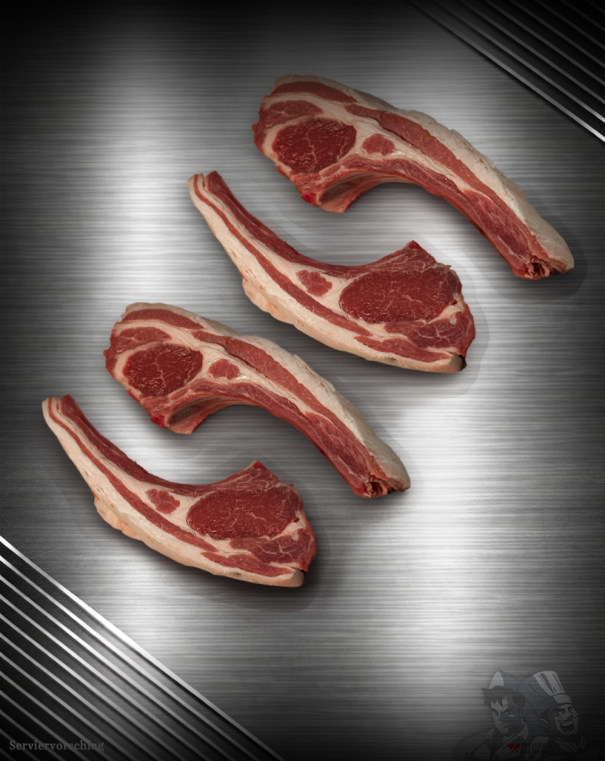 Lammkotelett vom Müritzer Weidelamm Frische Lammkoteletts vom Müritzer Weidelamm , am Knochen geschnitten