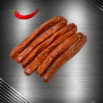 Chili-Knacker vom Duroc-Schwein im Naturdarm