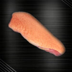 Fein geräucherte Barbarie Entenbrust, zart und elegant präsentiert.